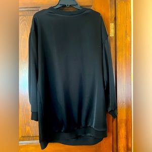 Alice and Olivia black long sleeve mini skirt shirt dress.